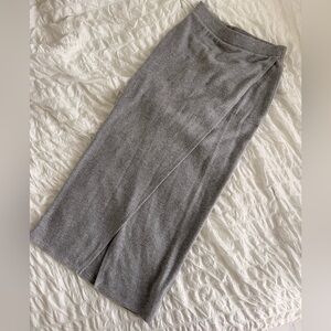 Anthropologie Bordeaux Soft Midi Grey Skirt